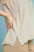 Umgee W Linen Fray Tank OATMEAL