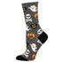 Socksmith W I Heart Spooky Season CHARCOAL HEATHER