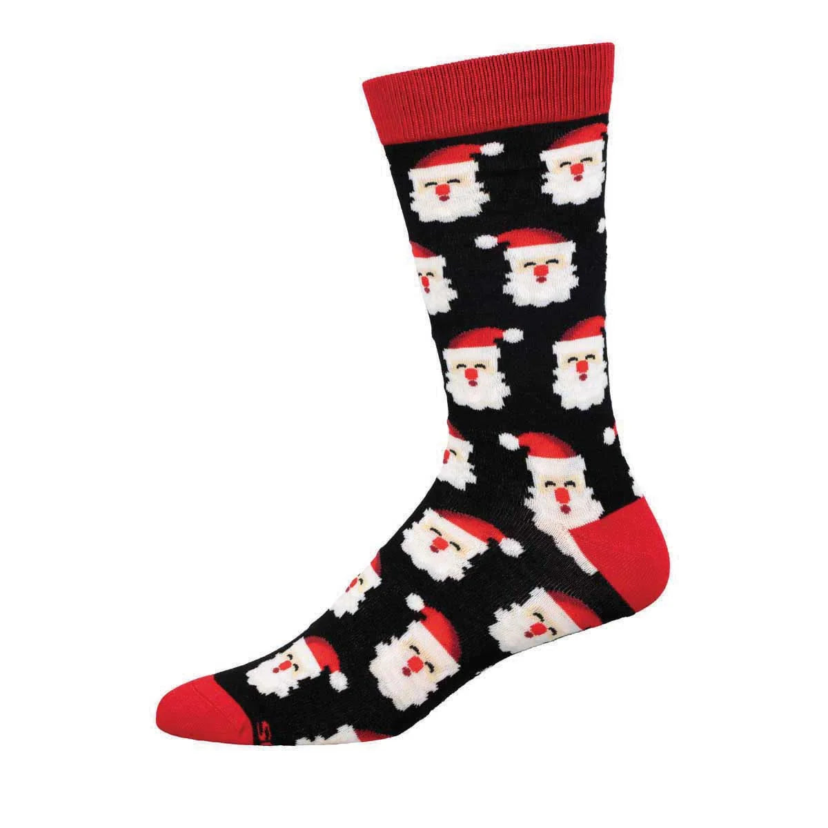 Socksmith M Bamboo Crew Father Christmas BLACK
