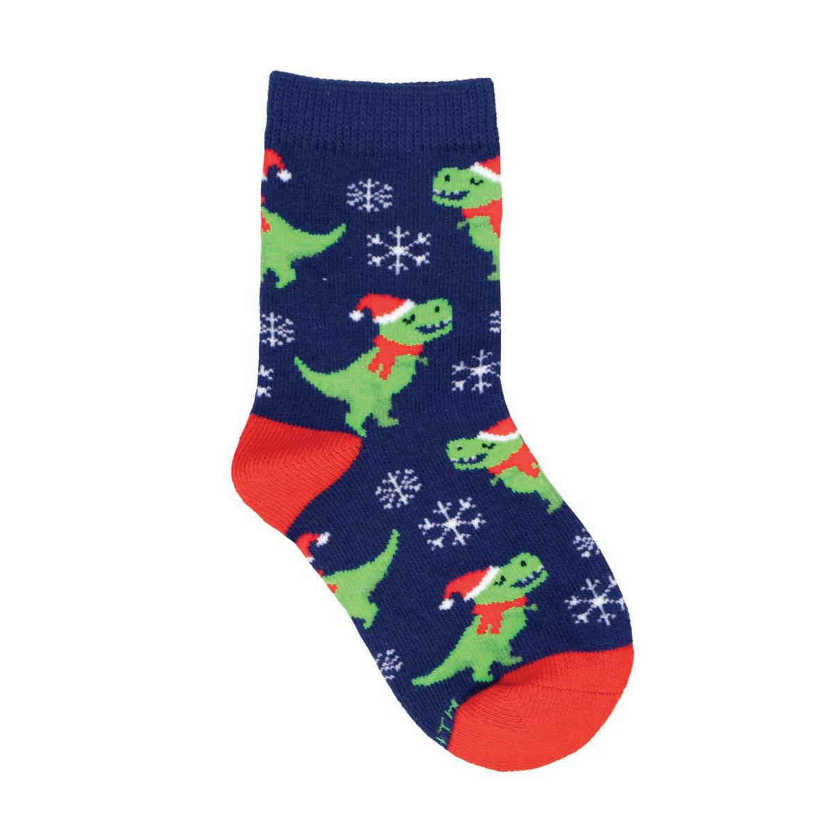 Socksmith Kids Holiday T-Rex NAVY