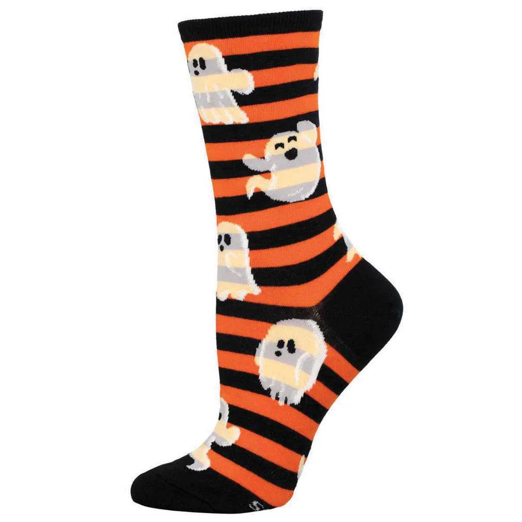 Socksmith W Spooky Stripes ORANGE