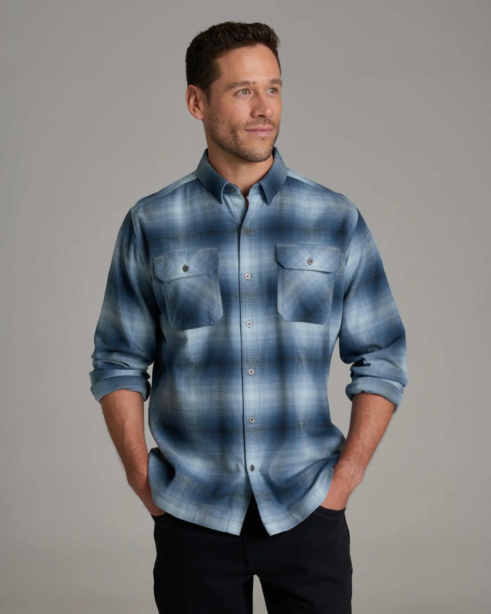 KUHL M LS Dillingr Flannel FADED DENIM