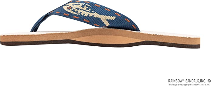 Rainbow W Single Layer Natural Hemp NAVY/GOLD