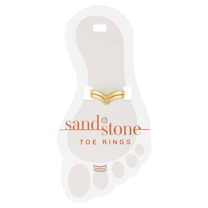 Sand & Stone Toe Ring GOLD LAYERED V