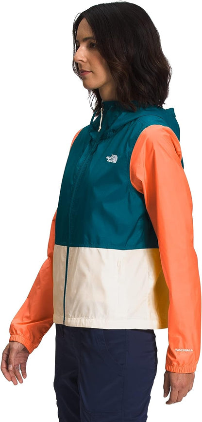The North Face W Cyclone Hooded Jacket 3 BLUE CORAL/DUSTY CORAL ORANGE/GARDENIA WHITE