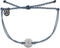 Pura Vida Silver Pave Wave Coin Bracelet BLUE