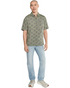 Royal Robbins M SS Camino Pucker Shirt OLIVE RAY PRINT