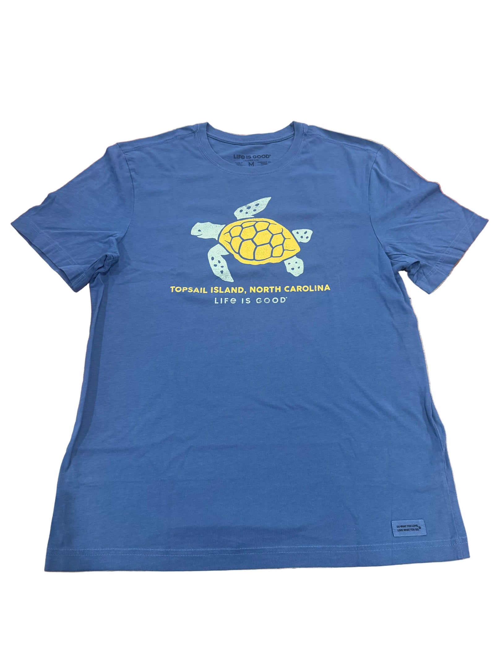 Life is Good M SS Crusher Turtle Shell VINTAGE BLUE