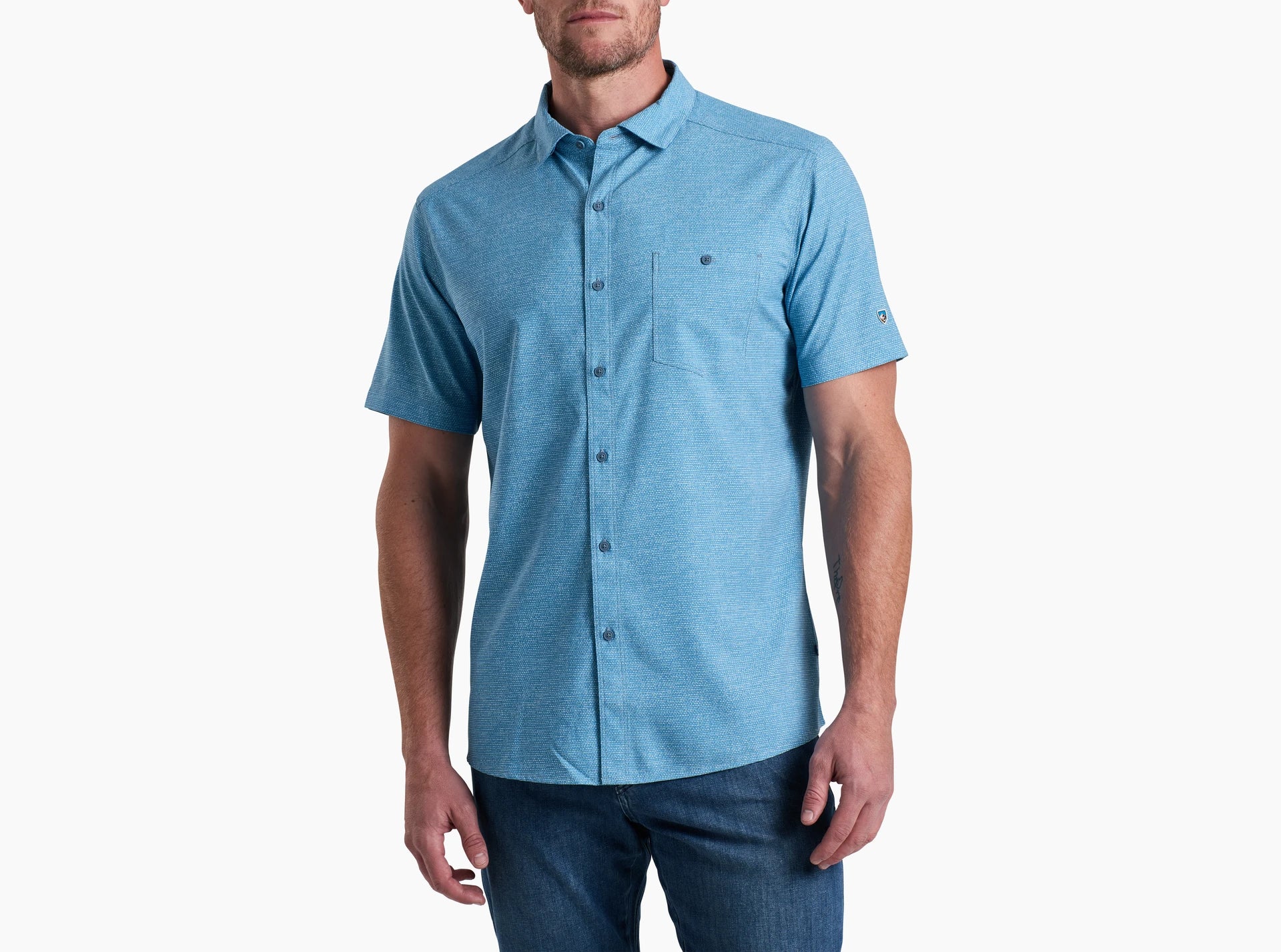 KUHL M SS Persuadr Shirt BLUE CHALK