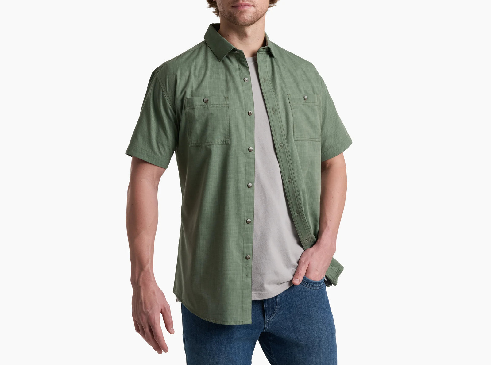 KUHL M SS Karib Shirt SLATE GREEN