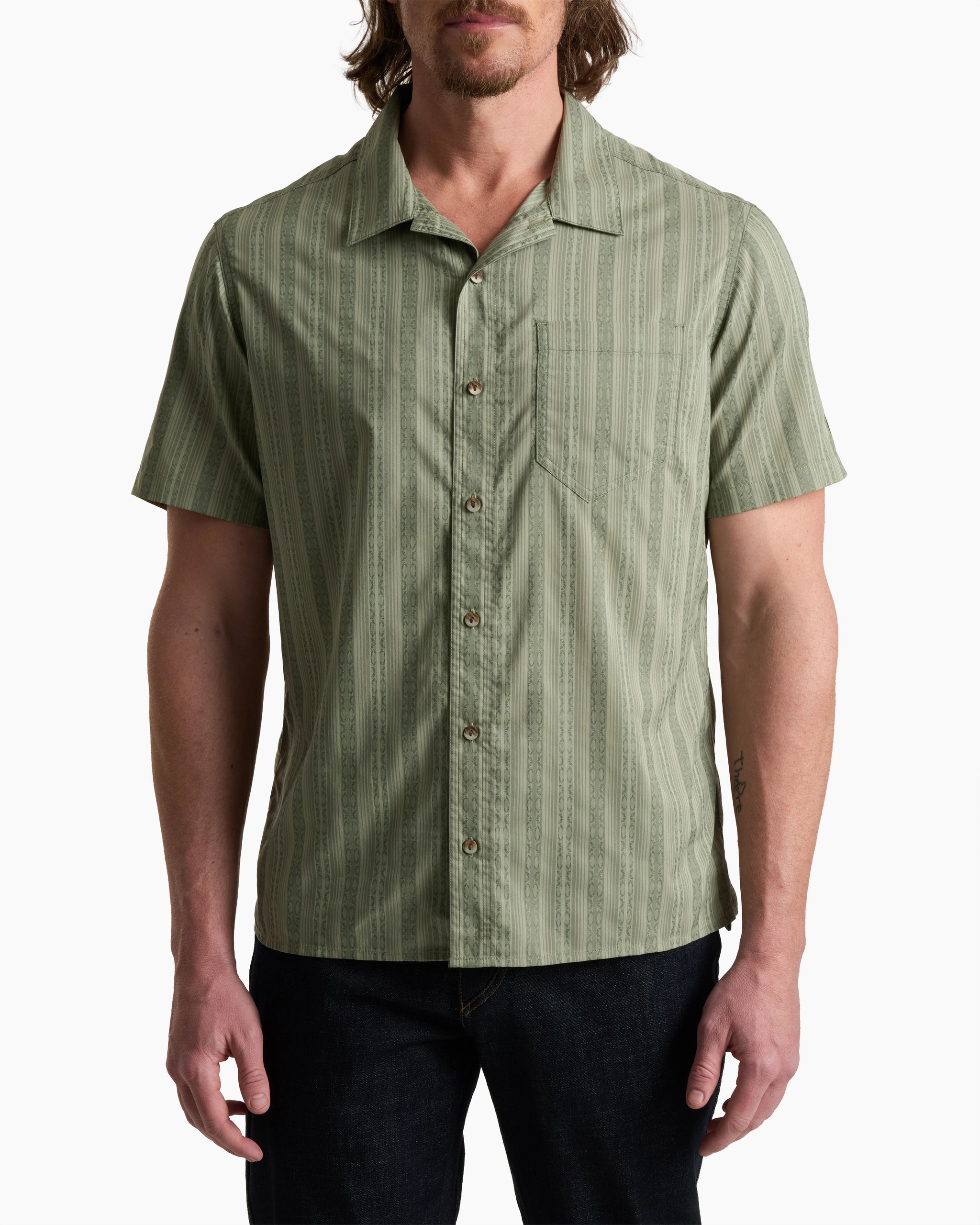 KUHL M SS Bohemian Shirt SLATE GREEN