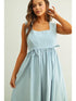 Miou Muse W U-Neck Chambray Dress LIGHT BLUE