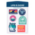 Life Is Good Beach Sticker 6-Pack MULTI