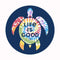 Life is Good Sticker: Tie Dye Turtle