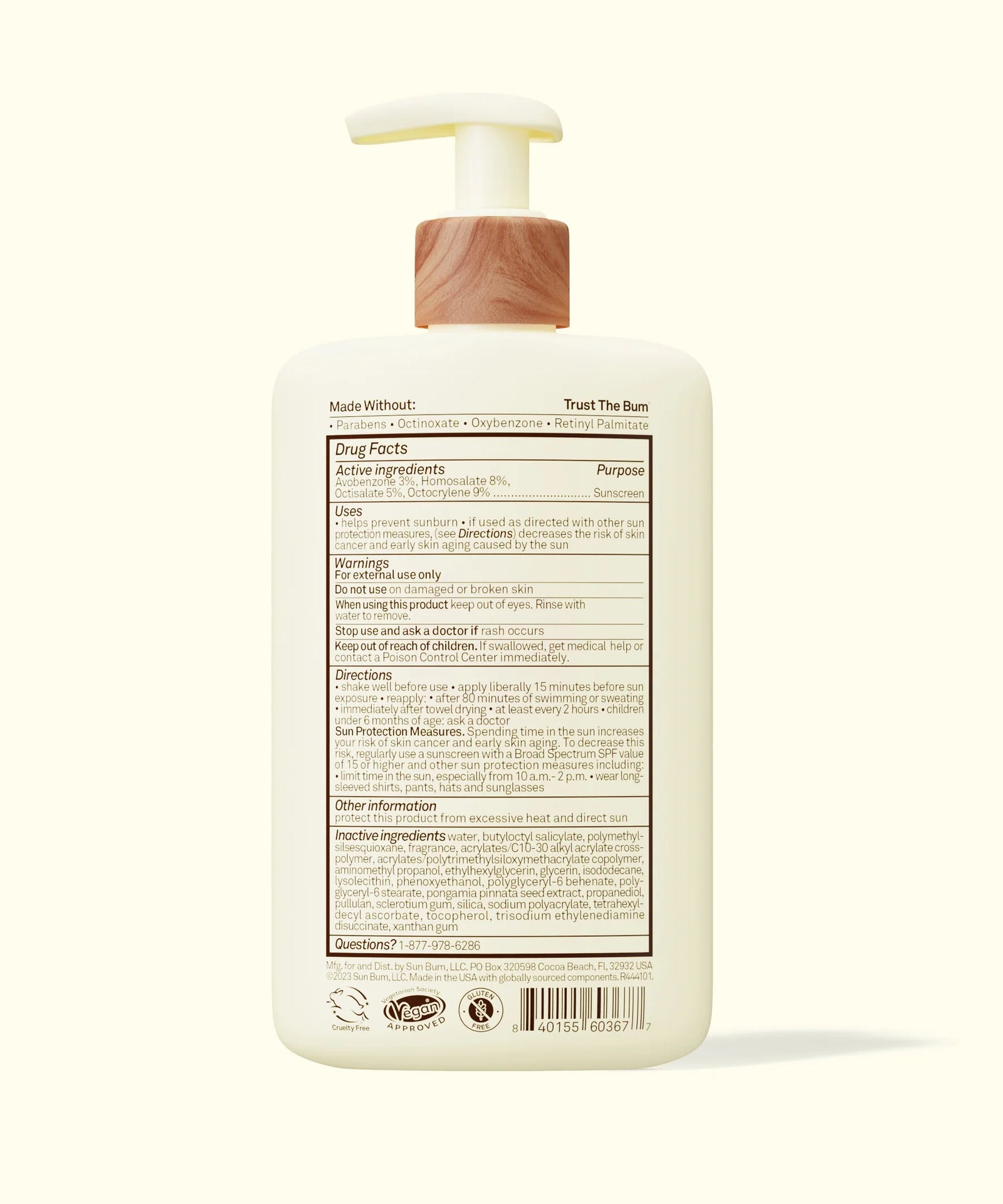 Sun Bum Daily Body Lotion SPF 50 8 FL Oz
