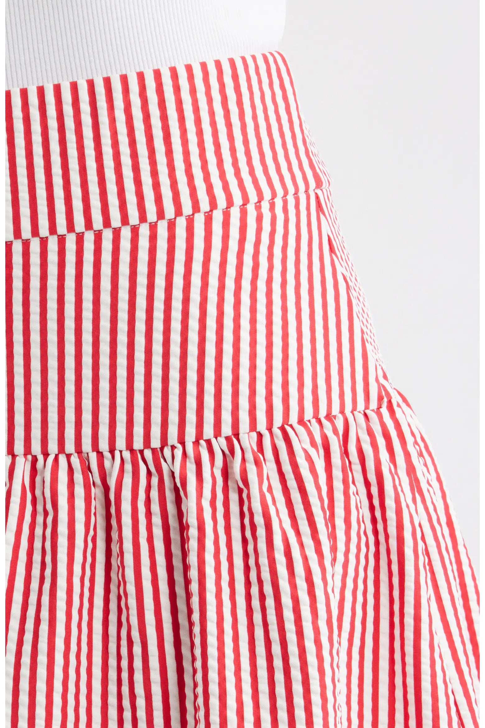 Vineyard Vines W Knit Tiered Skirt LIGHTHOUSE RED