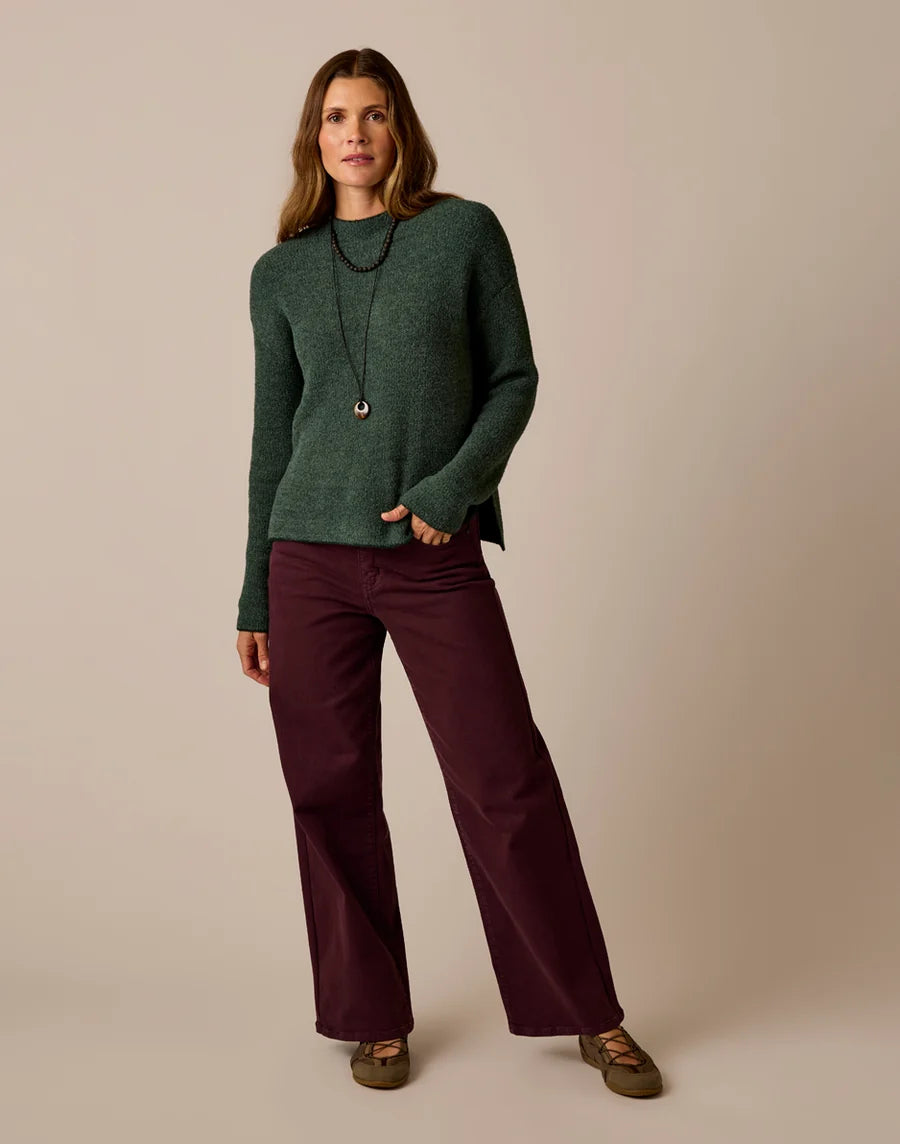 Carve Designs W Olivia Plush Sweater DARK PINE