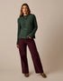Carve Designs W Olivia Plush Sweater DARK PINE