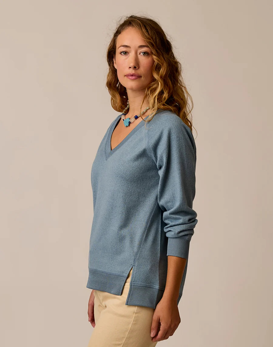 Carve Designs W Alena Supersoft Top BLUE MIRAGE HEATHER