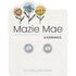 Mazie Mae Beaded Pearl Studs SILVER