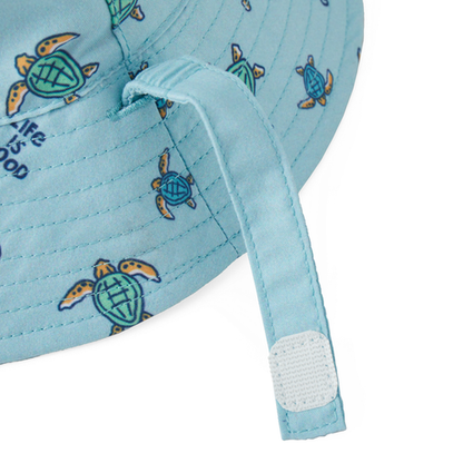 Life Is Good Made in the Shade Baby Bucket Hat Vintage Turtle BEACH BLUE