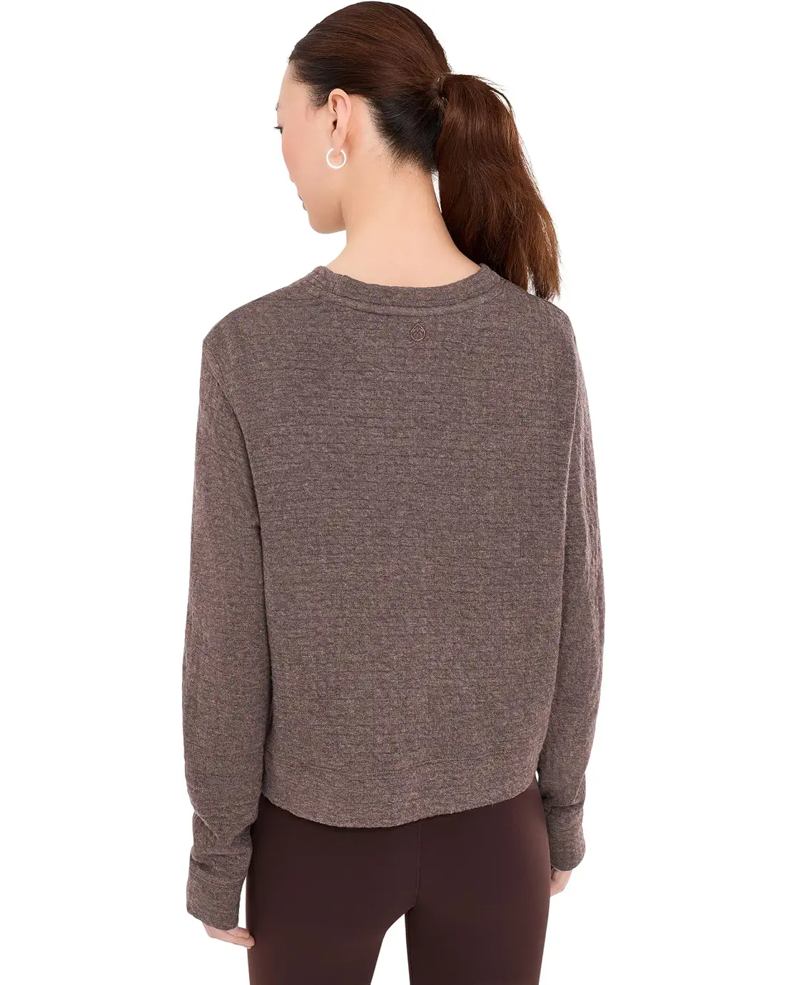 Tasc W Sedona Quilt Sweatshirt MOCHA HEATHER