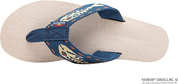 Rainbow W Single Layer Natural Hemp NAVY/GOLD