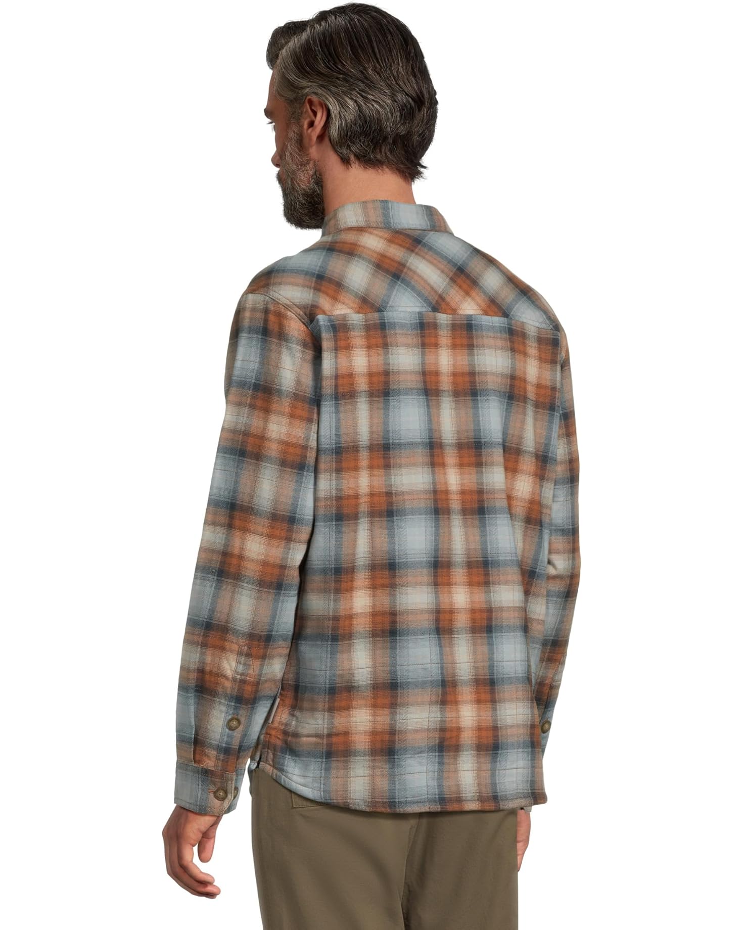 Royal Robbins M LS Snowcap Lined Flannel STEEL BLUE TIOGA