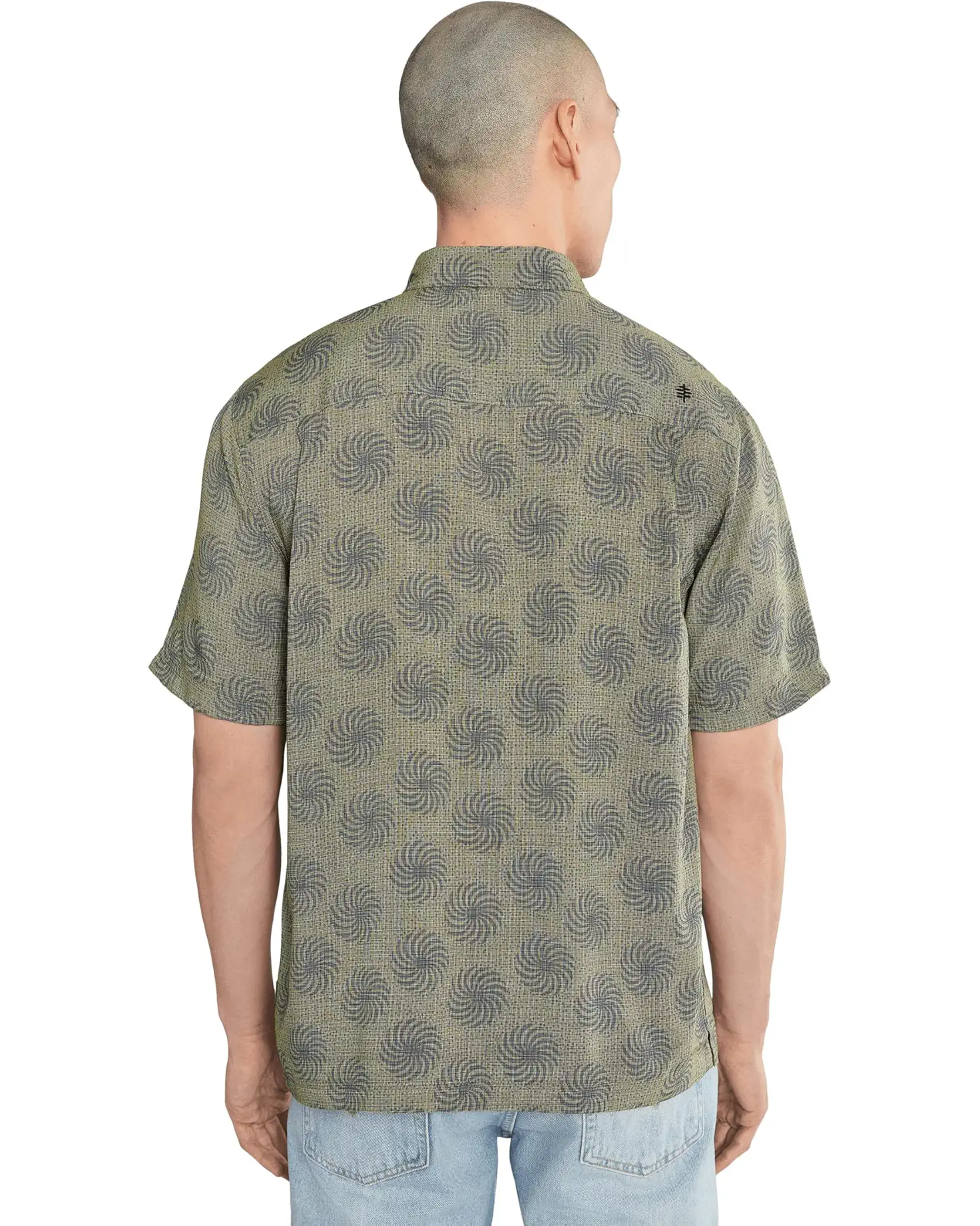 Royal Robbins M SS Camino Pucker Shirt OLIVE RAY PRINT