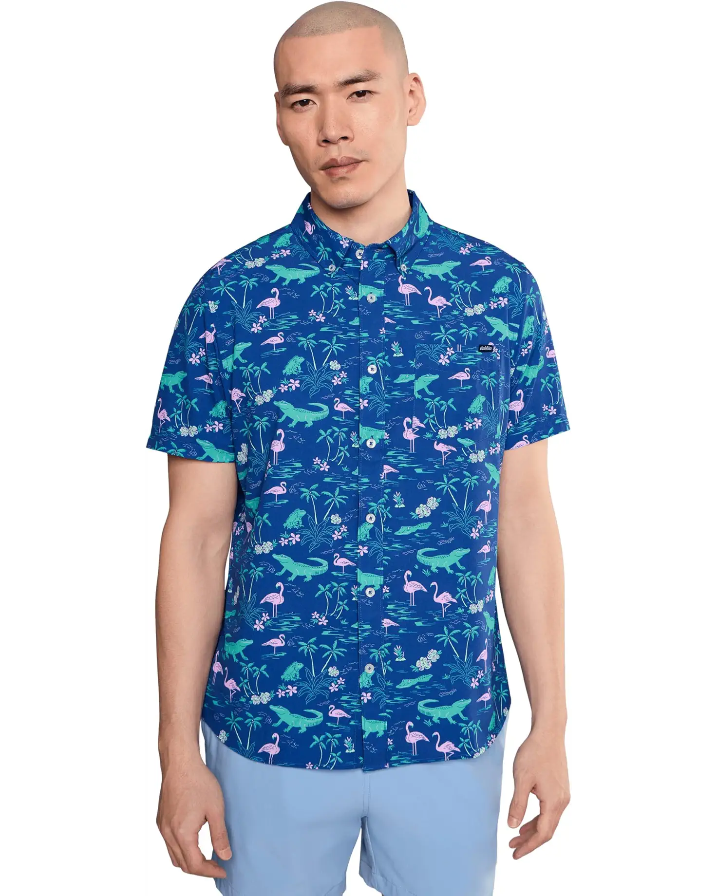 Chubbies M Friday Shirt THE SWAMP & CIRCUMSTANCES - BRIGHT BLUE