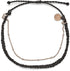 Pura Vida Satellite Chain Rose Gold Anklet BLACK