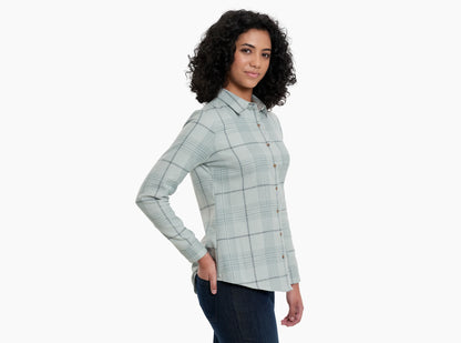 KUHL W LS Kamilla Flannel MINERAL BLUE