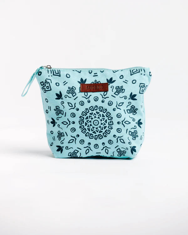 Sand Cloud Mandala Zippered Pouch SEAGLASS