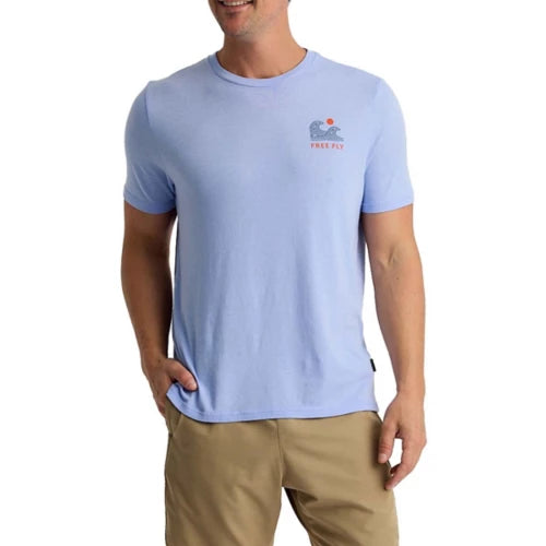 Free Fly M SS Beach Access Tee HEATHER LAVENDER