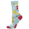 Socksmith W Bamboo Bake It Til You Make It BLUE