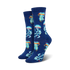 Socksmith W Bamboo Deep Sea Jellies Heather NAVY