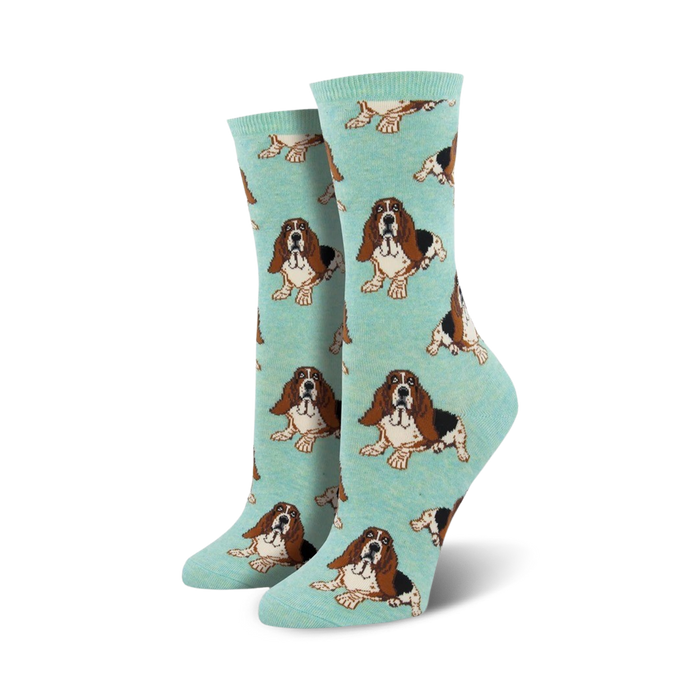 Socksmith W Nothing But A Hound Dog MINT HEATHER