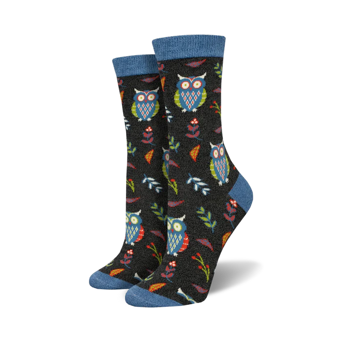 Socksmith  W Cute Hoot CHARCOAL