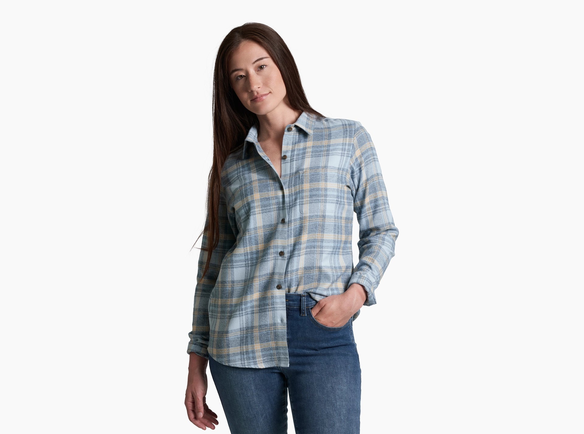 KUHL W LS Whisper Flannel WINTER SKY
