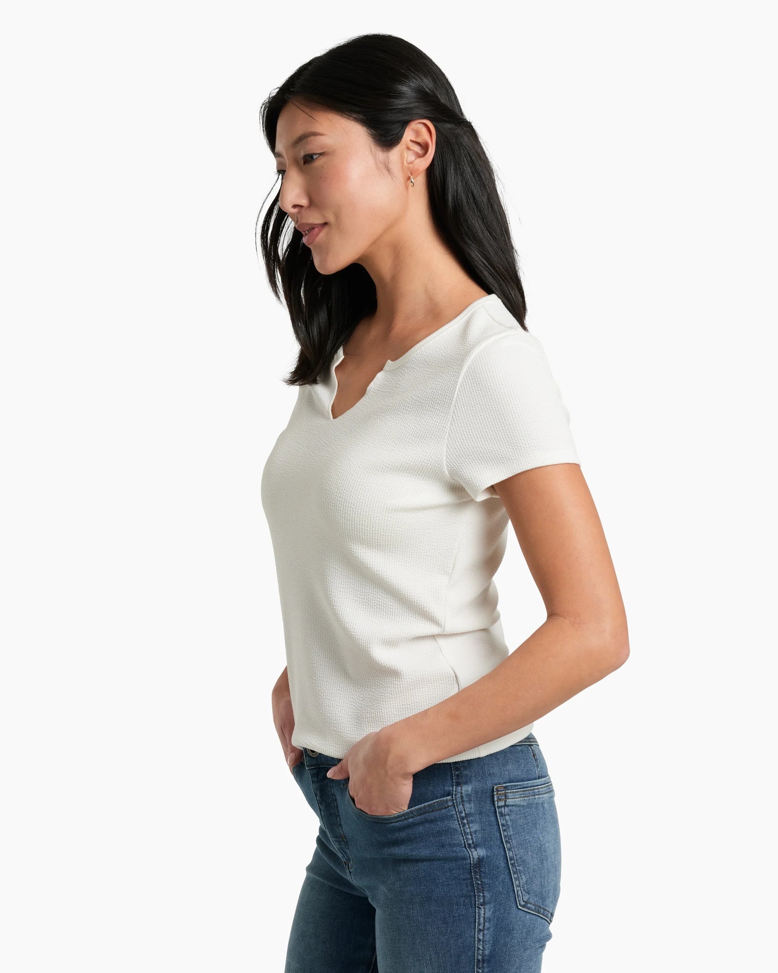 KUHL W SS Remi Notch Tee WHITE