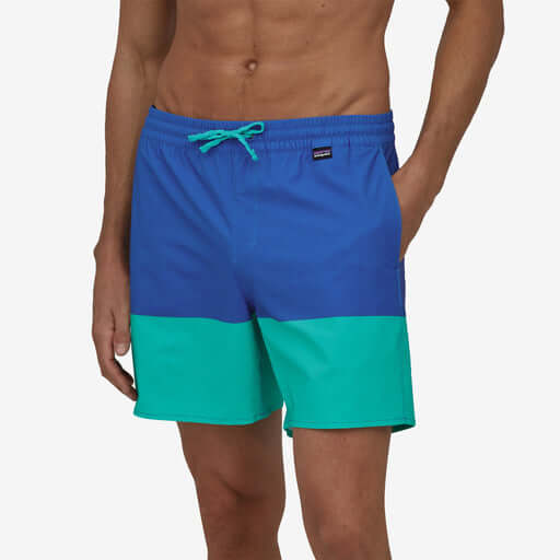 Patagonia M Hydropeak Volley 16" SANTA CRUZ BLOCK:BAYOU BLUE