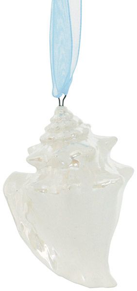 Cape Shore Ornament Ceramic Pearlized Conch