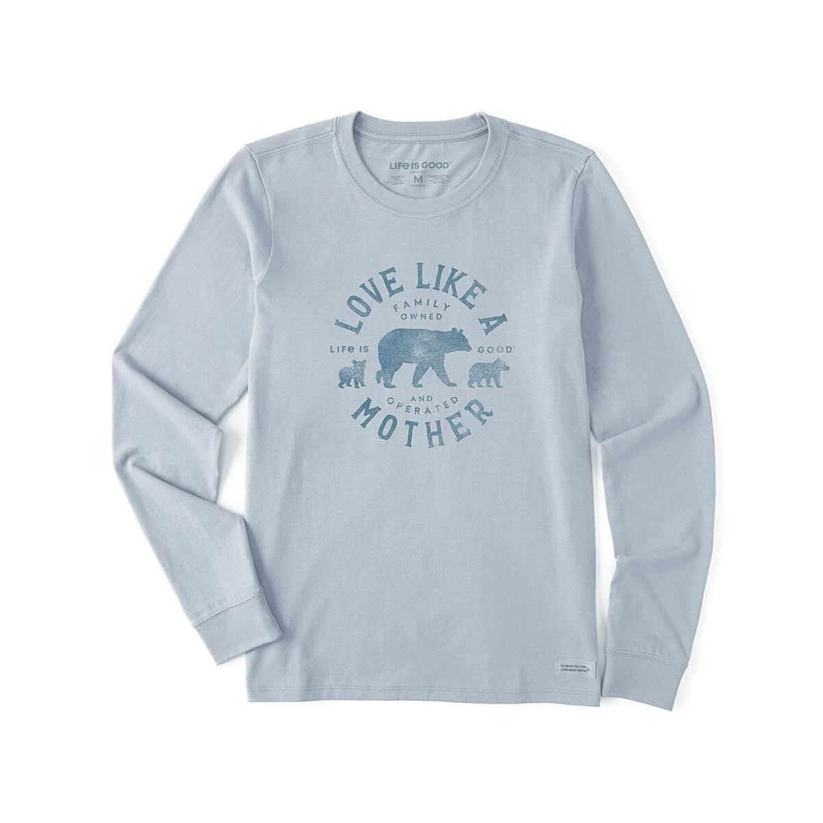 Life is Good W LS Crusher Love Like a Mother GLACIER BLUE