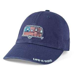 Life is Good Chill Cap Land of the Free Camper DARKEST BLUE