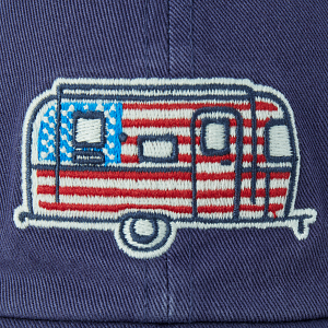 Life is Good Chill Cap Land of the Free Camper DARKEST BLUE
