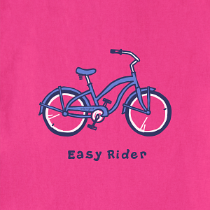 Life is good W SS Crusher Tee Easy Rider Bike RASPBERRY
