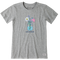 Life is Good W SS Crusher Tee Americana Jar HEATHER GRAY