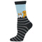 Socksmith W Bamboo Dog Gone Stripes BLUE HEATHER