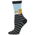 Socksmith W Bamboo Dog Gone Stripes BLUE HEATHER