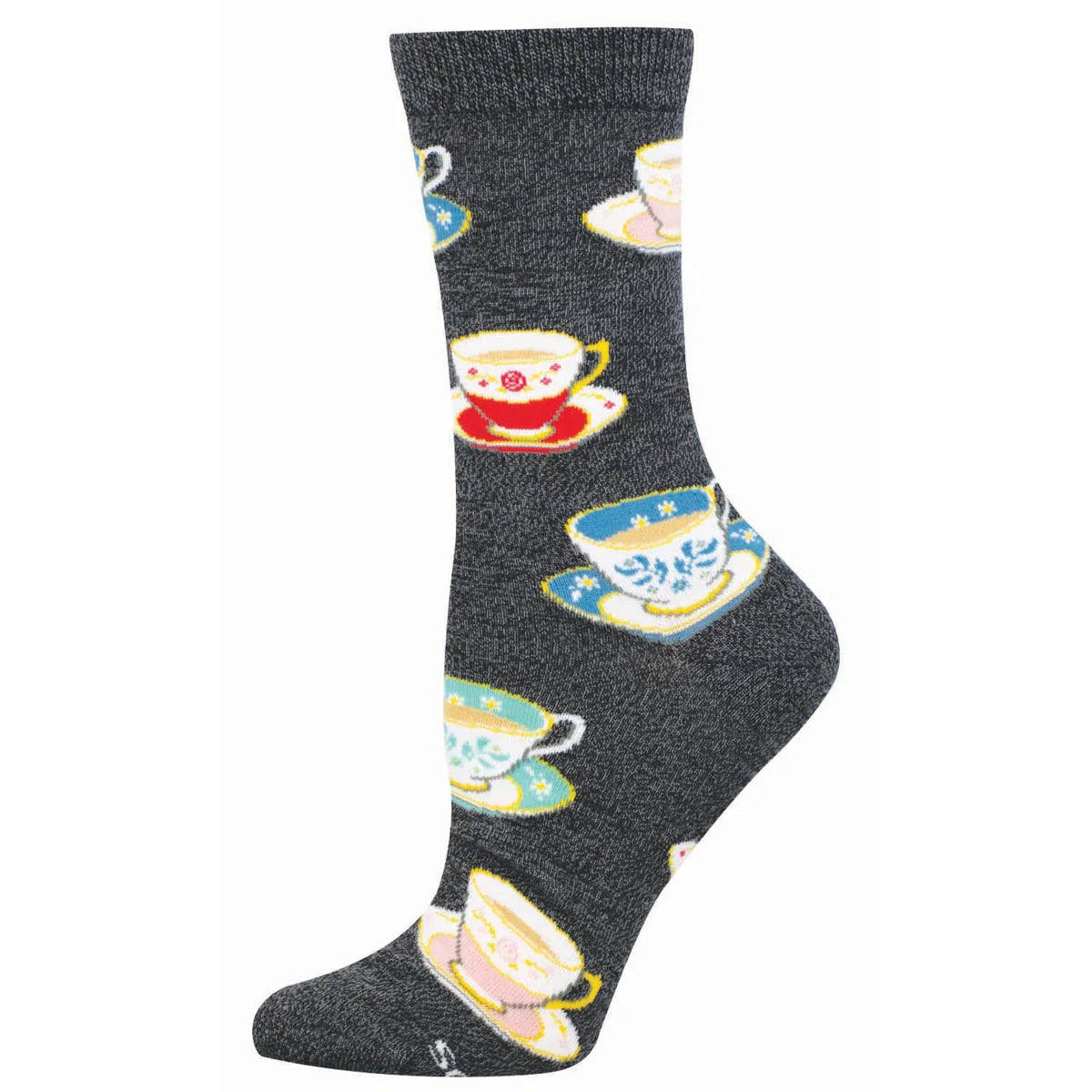 Socksmith W Bamboo Spot Of Tea Please CHARCOAL HEATHER